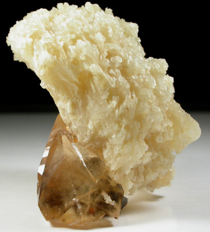 Barite on Calcite from Elmwood Mine, Carthage, Smith County, Tennessee