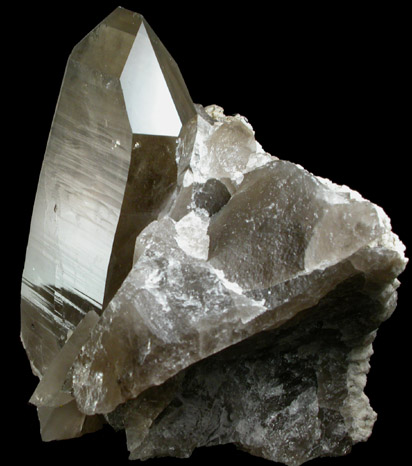 Quartz var. Smoky from North Moat Mountain, Bartlett, Carroll County, New Hampshire