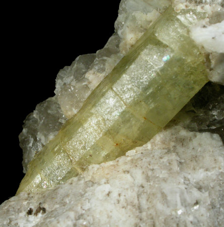 Beryl var. Heliodor from Slocum Beryl Prospect, East Hampton, Middlesex County, Connecticut