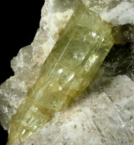 Beryl var. Heliodor from Slocum Beryl Prospect, East Hampton, Middlesex County, Connecticut