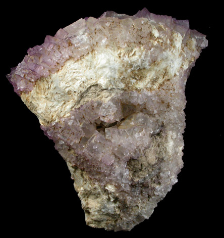 Fluorite over Barite from Caldwell Stone Quarry, Danville, Boyle County, Kentucky