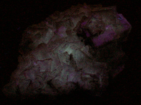 Fluorite over Barite from Caldwell Stone Quarry, Danville, Boyle County, Kentucky