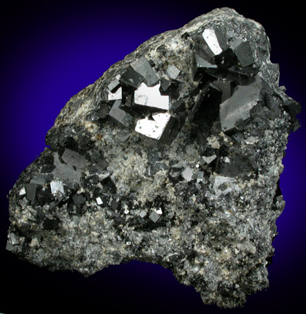 Magnetite (rare cubic and tetrahexahedral crystal form) from ZCA Mine No. 4, Fowler Ore Body, 2500' Level, Balmat, St. Lawrence County, New York