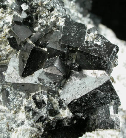 Magnetite (rare cubic and tetrahexahedral crystal form) from ZCA Mine No. 4, Fowler Ore Body, 2500' Level, Balmat, St. Lawrence County, New York