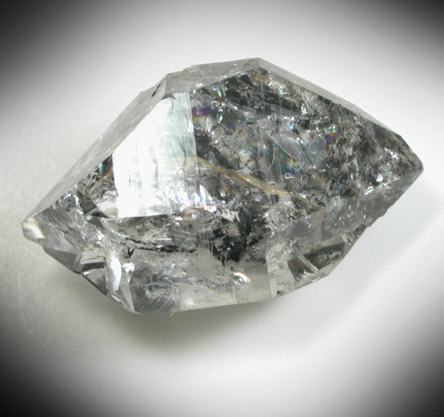 Quartz var. Herkimer Diamond with Hydrocarbon inclusions from Diamond Acres (Hastings Farm), Fonda, Montgomery County, New York