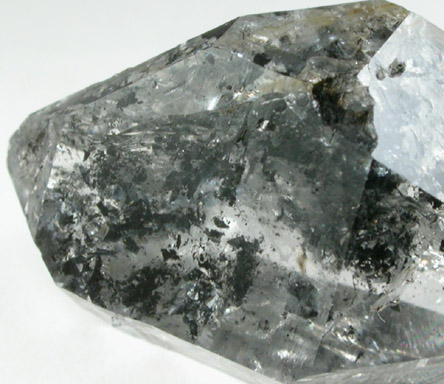 Quartz var. Herkimer Diamond with Hydrocarbon inclusions from Diamond Acres (Hastings Farm), Fonda, Montgomery County, New York