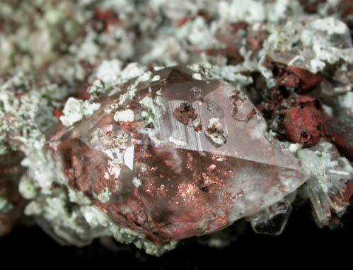 Barite, Calcite, Copper from Keweenaw Peninsula Copper District, Michigan