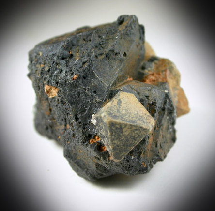 Anatase pseudomorph after Perovskite on Magnetite from Perovskite Hill, Magnet Cove, Hot Spring County, Arkansas
