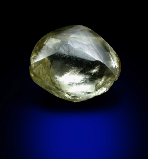 Diamond (1.39 carat gem-grade yellow-gray flattened dodecahedral crystal) from Ippy, northeast of Banghi (Bangui), Central African Republic