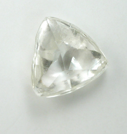 Diamond (0.73 carat pale-yellow macle, twinned crystal) from Finsch Mine, Free State (formerly Orange Free State), South Africa