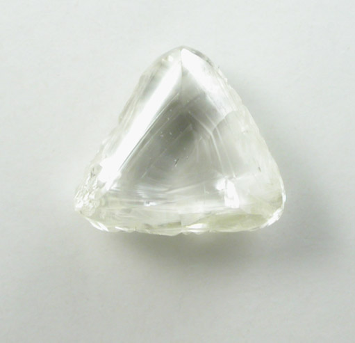 Diamond (0.83 carat pale-yellow macle, twinned crystal) from Finsch Mine, Free State (formerly Orange Free State), South Africa