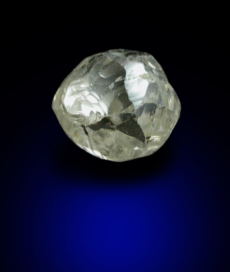 Diamond (0.87 carat pale-gray complex crystal) from Oranjemund District, southern coastal Namib Desert, Namibia