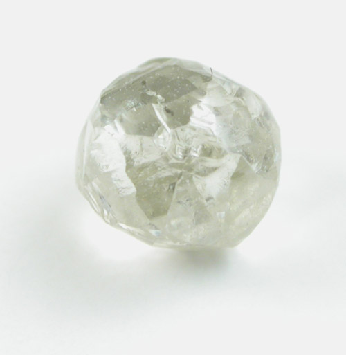 Diamond (0.87 carat pale-gray complex crystal) from Oranjemund District, southern coastal Namib Desert, Namibia