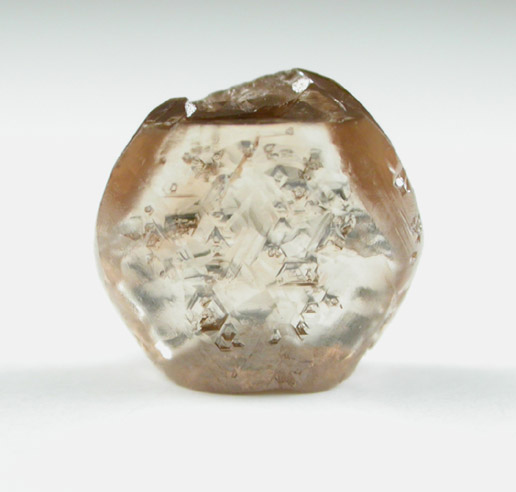 Diamond (1 carat brown flattened dodecahedral crystal) from Ippy, northeast of Banghi (Bangui), Central African Republic