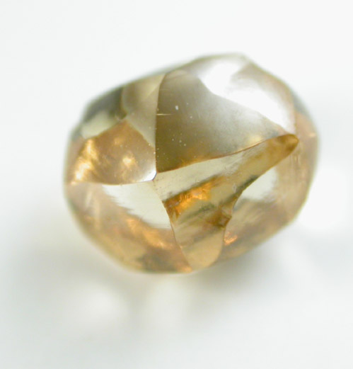 Diamond (1.21 carat gem-grade orange-brown dodecahedral crystal) from Premier Mine, Gauteng Province, South Africa