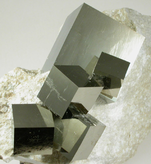 Pyrite in matrix from Victoria Mine, Navajn, La Rioja, Spain