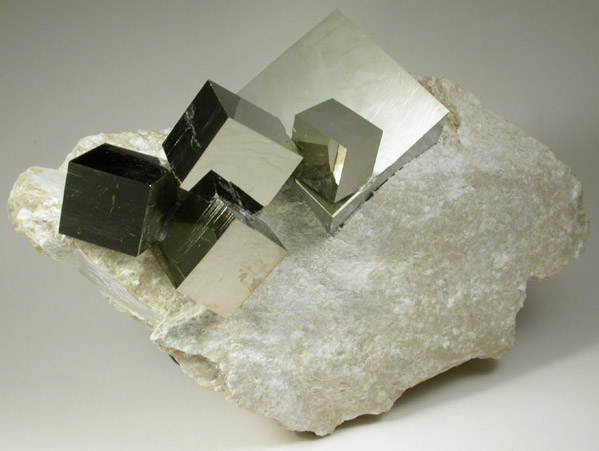 Pyrite in matrix from Victoria Mine, Navajn, La Rioja, Spain