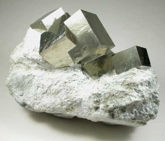 Pyrite in matrix from Victoria Mine, Navajn, La Rioja, Spain