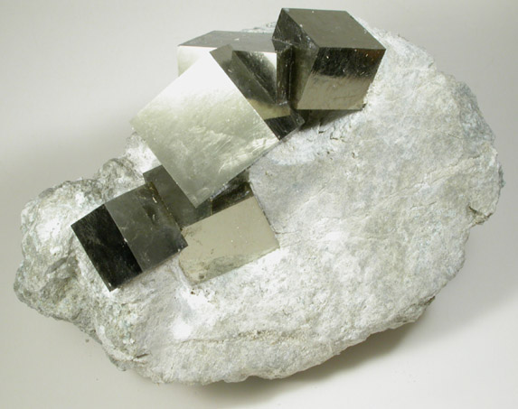 Pyrite in matrix from Victoria Mine, Navajn, La Rioja, Spain