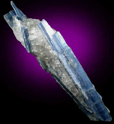 Kyanite in Quartz from Barra do Salinas, Coronel Murta, Minas Gerais, Brazil