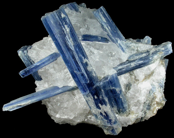 Kyanite in Quartz from Barra do Salinas, Coronel Murta, Minas Gerais, Brazil