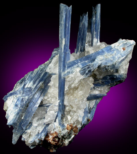 Kyanite in Quartz from Barra do Salinas, Coronel Murta, Minas Gerais, Brazil