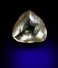 Diamond (0.23 carat pale-brown macle, twinned crystal) from Majhgawan Pipe, near Panna, Madhya Pradesh, India