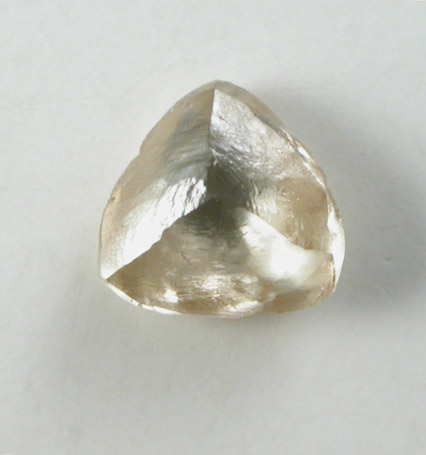 Diamond (0.23 carat pale-brown macle, twinned crystal) from Majhgawan Pipe, near Panna, Madhya Pradesh, India