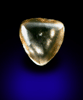 Diamond (0.21 carat brown macle, twinned crystal) from Majhgawan Pipe, near Panna, Madhya Pradesh, India