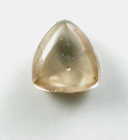 Diamond (0.21 carat brown macle, twinned crystal) from Majhgawan Pipe, near Panna, Madhya Pradesh, India