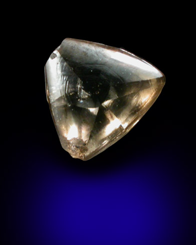 Diamond (0.15 carat brown macle, twinned crystal) from Majhgawan Pipe, near Panna, Madhya Pradesh, India