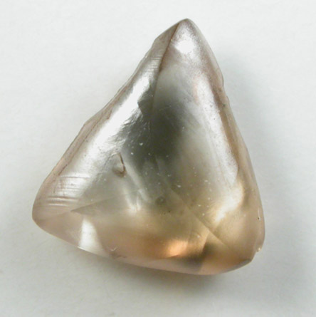 Diamond (0.69 carat pale-brown macle, twinned crystal) from Majhgawan Pipe, near Panna, Madhya Pradesh, India