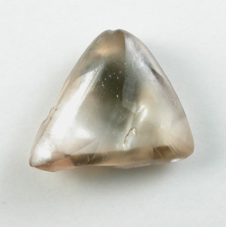 Diamond (0.69 carat pale-brown macle, twinned crystal) from Majhgawan Pipe, near Panna, Madhya Pradesh, India