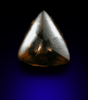 Diamond (0.31 carat dark-brown macle, twinned crystal) from Majhgawan Pipe, near Panna, Madhya Pradesh, India
