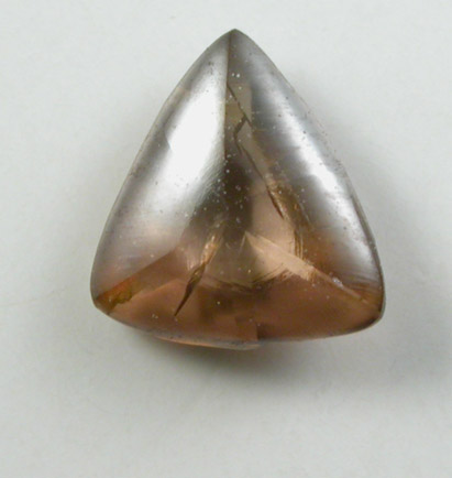 Diamond (0.31 carat dark-brown macle, twinned crystal) from Majhgawan Pipe, near Panna, Madhya Pradesh, India