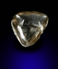 Diamond (0.80 carat pale-brown macle, twinned crystal) from Majhgawan Pipe, near Panna, Madhya Pradesh, India