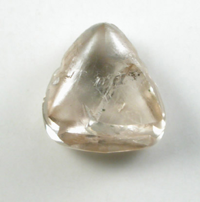 Diamond (0.80 carat pale-brown macle, twinned crystal) from Majhgawan Pipe, near Panna, Madhya Pradesh, India