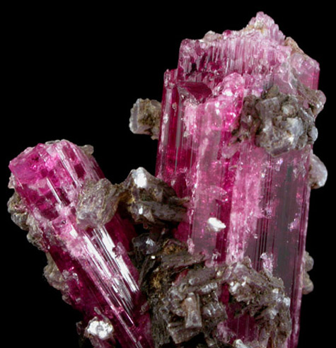 Elbaite var. Rubellite Tourmaline with Lepidolite from Jonas Mine, Conselheiro Pena, Minas Gerais, Brazil