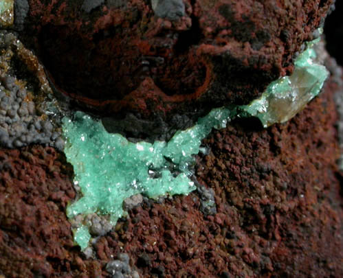 Adamite var. Cuproadamite with Calcite from Mina Ojuela, Mapimi, Durango, Mexico