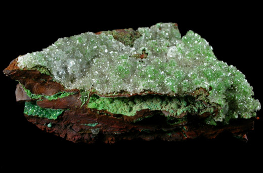 Calcite with Conichalcite inclusions from Mina Ojuela, Mapimi, Durango, Mexico