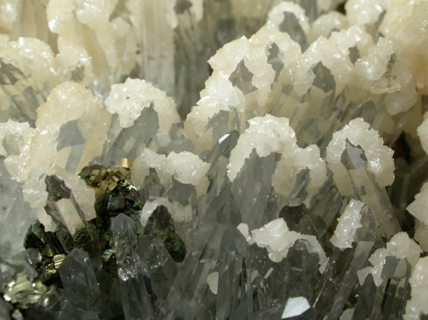 Dolomite over Calcite and Quartz with Pyrite and Chalcopyrite from Cavnic Mine (Kapnikbanya), Maramures, Romania