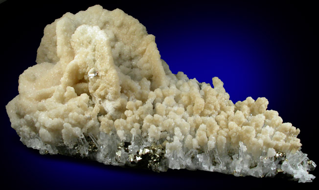 Dolomite over Calcite and Quartz with Pyrite and Chalcopyrite from Cavnic Mine (Kapnikbanya), Maramures, Romania