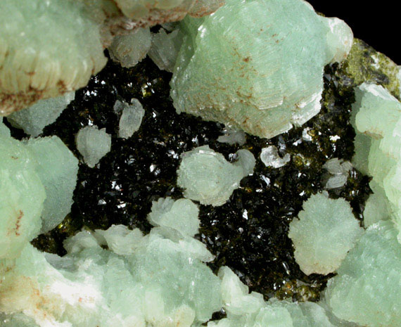 Epidote and Prehnite from Lane's Quarry, Westfield, Hampden County, Massachusetts