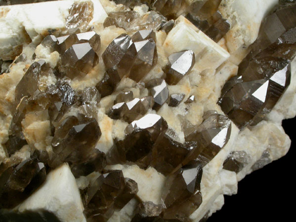 Microcline with Smoky Quartz from Oliver Diggings, Moat Mountain, Hale's Location, Carroll County, New Hampshire
