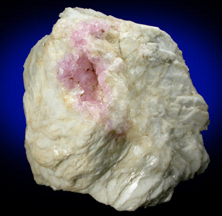 Quartz var. Rose Quartz Crystals in Albite from Rose Quartz Locality, Plumbago Mountain, Oxford County, Maine