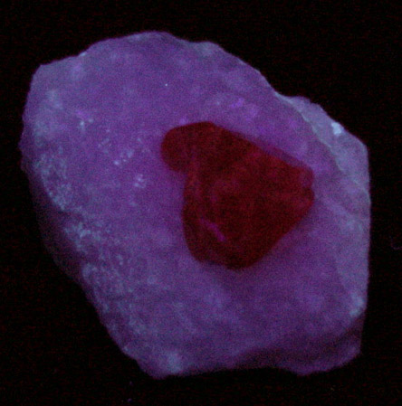 Spinel in marble from Luc Yen, Yenbai (Yen Bai) Province, Vietnam