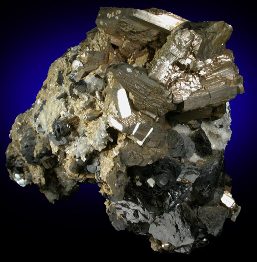 Pyrrhotite, Sphalerite, Siderite, Quartz from Nikolaevskiy Mine, Dalnegorsk, Primorskiy Kray, Russia