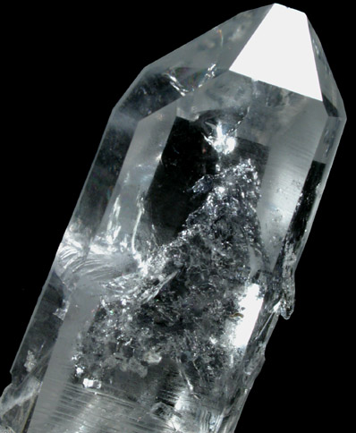 Quartz with Galena inclusions from Lucky #7 Mine, Tim Hill, Lake Winona area, Saline County, Arkansas