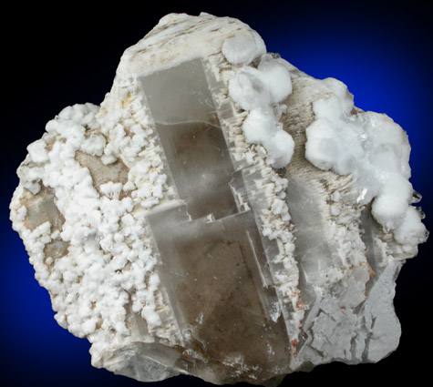 Barite with Calcite from N'Chwaning II Mine, Kalahari Manganese Field, Northern Cape Province, South Africa