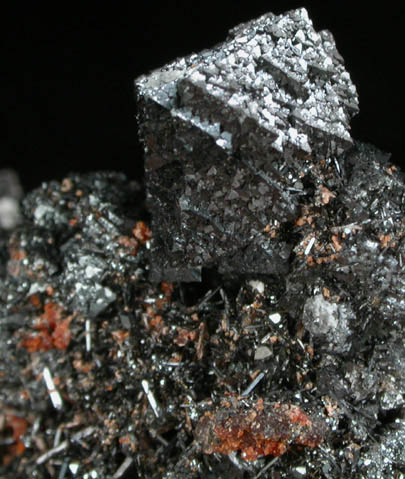 Hausmannite and Andradite Garnet from N'Chwaning Mine, Kalahari Manganese Field, Northern Cape Province, South Africa